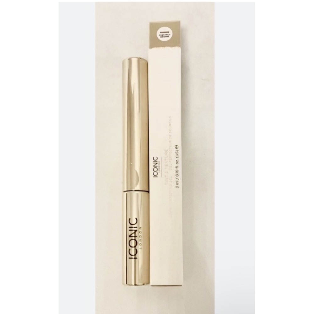 Iconic London Tint + Texture Brow Perfecting Gel  CHESTNUT BROWN 1 Oz  3 mL NWB